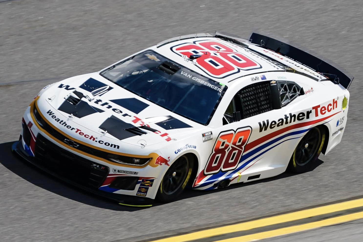 Shane van Gisbergen races the #88 Chevrolet Camaro in the NASCAR Cup Series.