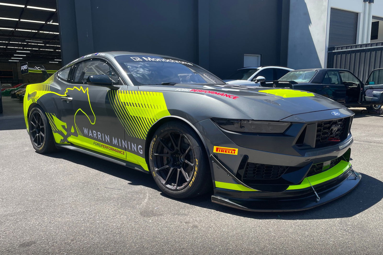 The Wallis Motorsport Ford Mustang GT4.
