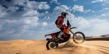Daniel Sanders on Stage 7 of the 2025 Dakar Rally.