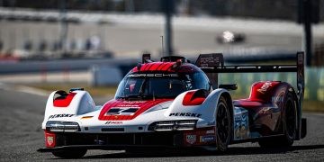 The #7 Porsche Penske Motorsports 963 of Felipe Nasr, Nick Tandy, and Laurens Vanthoor.