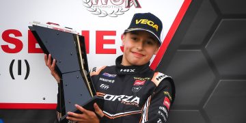 Will Calleja on the La Conca WSK podium