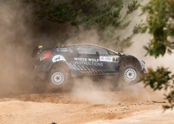 Tom Clarke crashed during an official Australian Rally Championship media day.