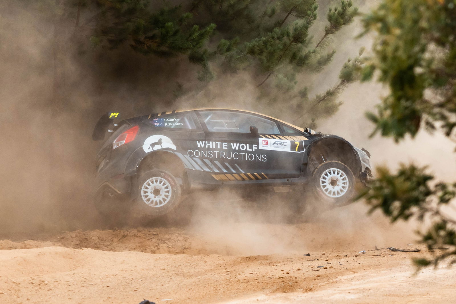 Tom Clarke crashed during an official Australian Rally Championship media day.