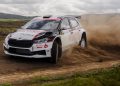 Scott Pedder in his Skoda Fabia R5.