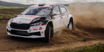 Scott Pedder in his Skoda Fabia R5.