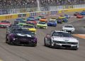 Austin Cindric, driver of the #2 Discount Tire Ford, races Alex Bowman, driver of the #48 Ally Chevrolet, during the NASCAR Cup Series Pennzoil 400 at Las Vegas Motor Speedway on March 16, 2025 in Las Vegas, Nevada.