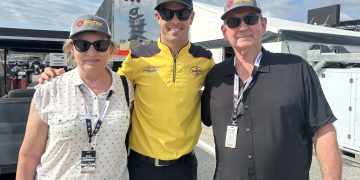 Scott McLaughlin and the 2024 winners of the Ultimate Motorsport Prize.