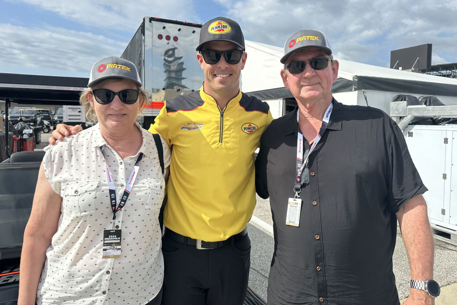 Scott McLaughlin and the 2024 winners of the Ultimate Motorsport Prize.