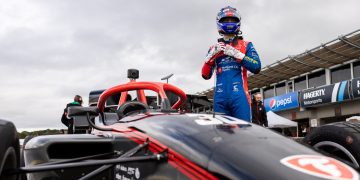 Liam Sceats during Indy NXT testing at Laguna Seca.