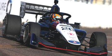 Lochie Hughes during the Indy NXT race at the Grand Prix of St Petersburg.