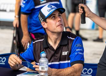 Blanchard Racing Team driver Aaron Cameron.