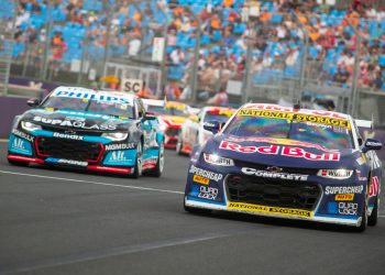 Triple Eight and MSR Camaros at Albert Park.