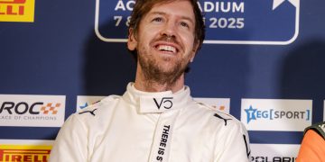 Sebastian Vettel during Thursday's press conference at the Sydney Race of Champions.