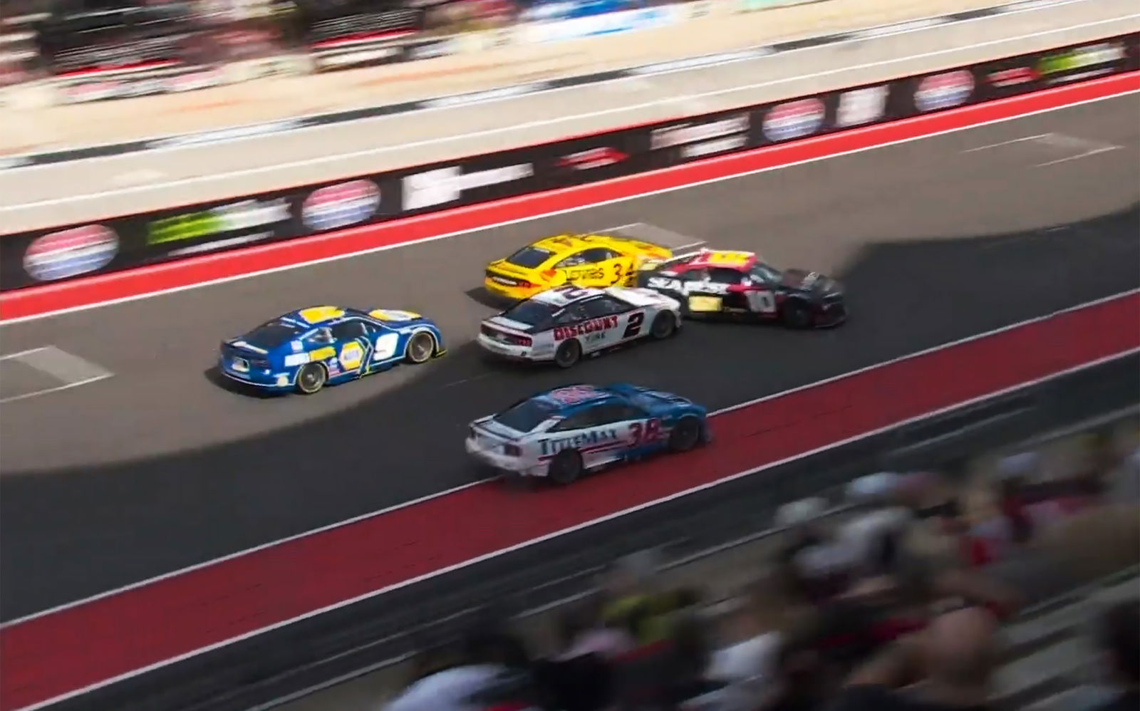 Austin Cindric hooked Ty Dillon into a spin on the front straight at Circuit of the Americas during the NASCAR Cup Series race.