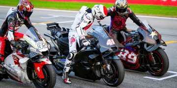 Jorge Martin is seen during Barcelona MotoGP Test in Barcelona, Spain.