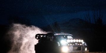 Sebastien Ogier of Toyota Gazoo WRT performing during the World Rally Championship Monte-Carlo.