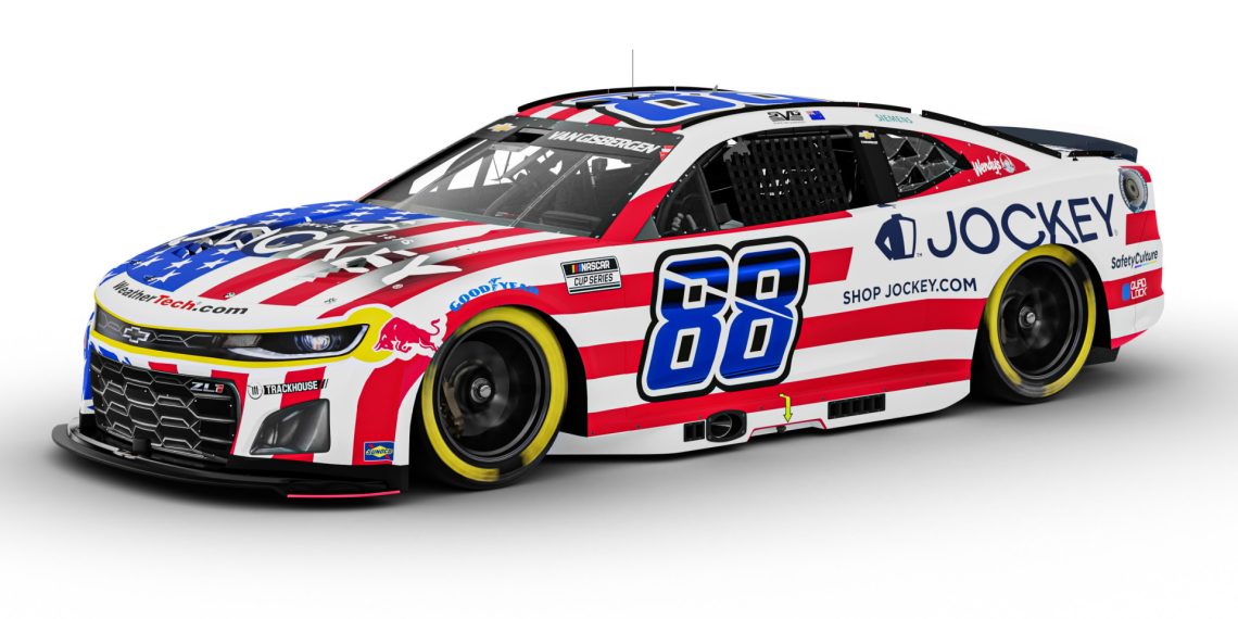 Shane van Gisbergen's Jockey scheme for the NASCAR Cup Series race at Homestead-Miami Speedway.