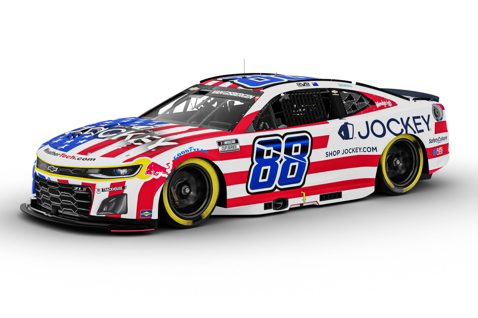 Shane van Gisbergen's Jockey scheme for the NASCAR Cup Series race at Homestead-Miami Speedway.